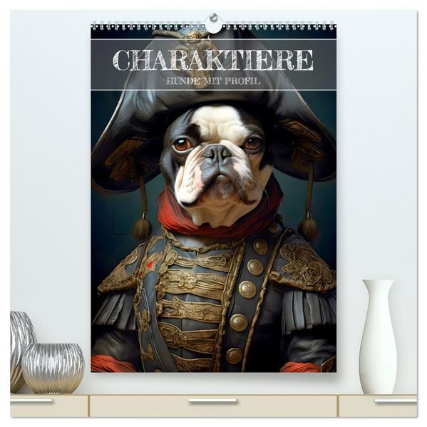 CHARAKTIERE Hunde mit Profil (hochwertiger Premium Wandkalender 2027 DIN A2 hoch) Kunstdruck in Hochglanz