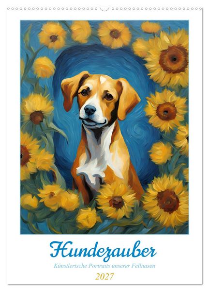Hundezauber (Wandkalender 2027 DIN A2 hoch) CALVENDO Monatskalender