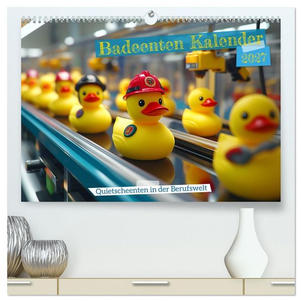 Badeenten Kalender - Quietscheenten in der Berufswelt (hochwertiger Premium Wandkalender 2027 DIN A2 quer) Kunstdruck in Hochglanz