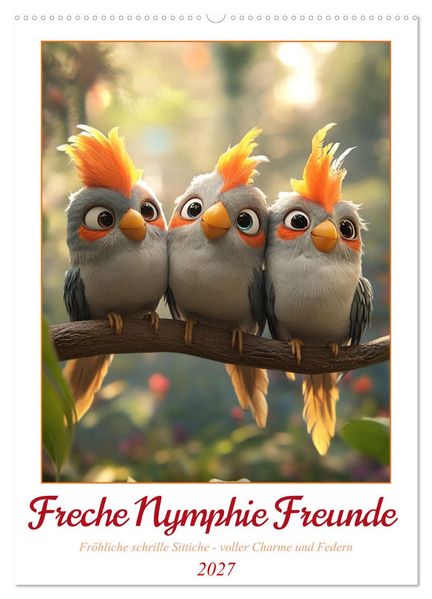 Freche Nymphie Freunde (Wandkalender 2027 DIN A2 hoch) CALVENDO Monatskalender