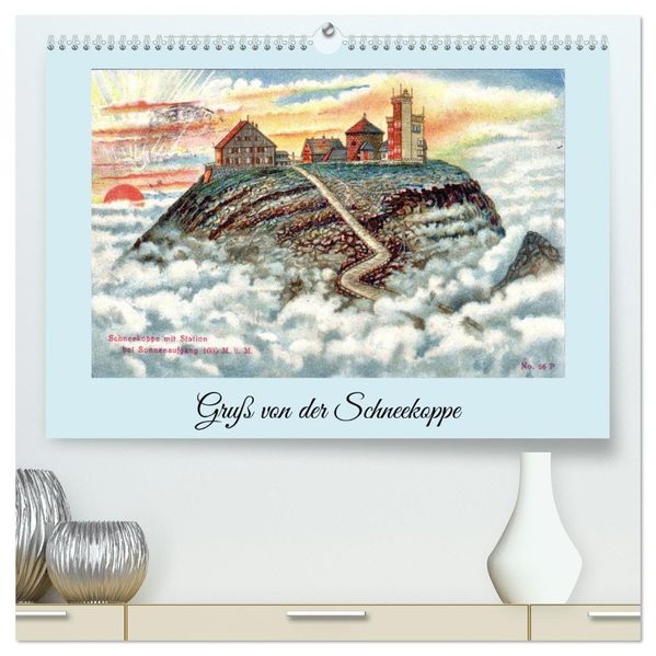 Gruß von der Schneekoppe (hochwertiger Premium Wandkalender 2027 DIN A2 quer) Kunstdruck in Hochglanz