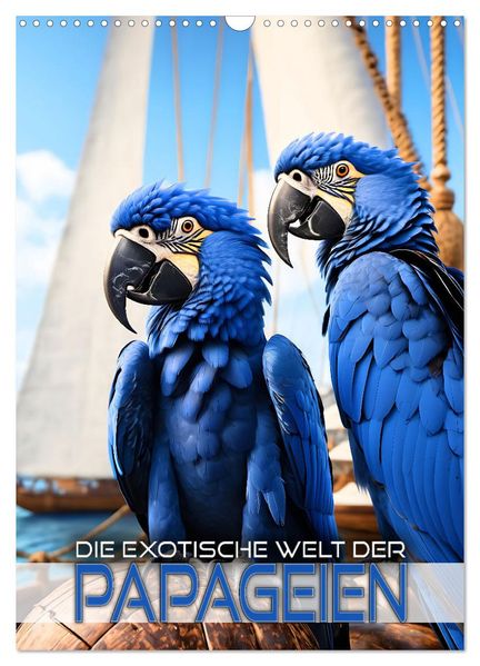 Die exotische Welt der Papageien (Wandkalender 2027 DIN A3 hoch) CALVENDO Monatskalender