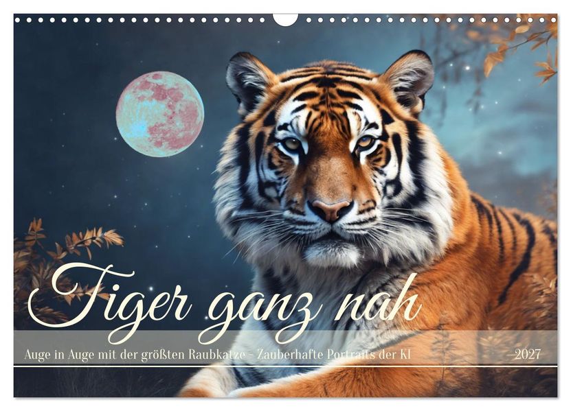 Tiger ganz nah (Wandkalender 2027 DIN A3 quer) CALVENDO Monatskalender