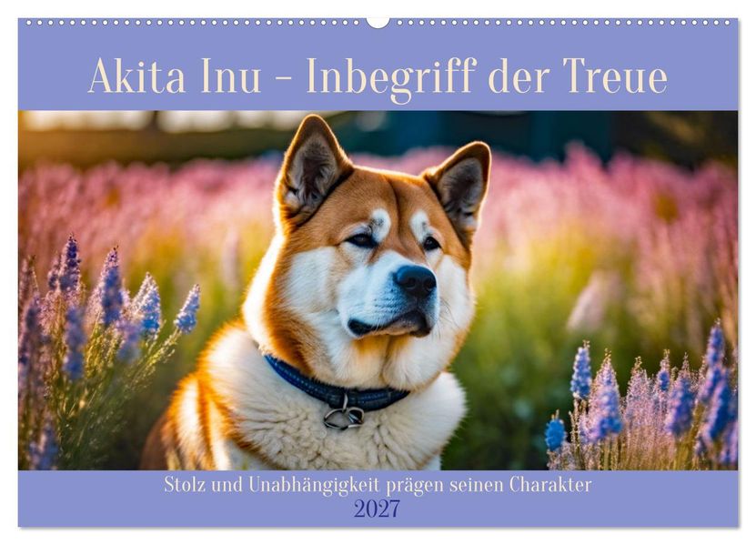 Akita Inu - Inbegriff der Treue (Wandkalender 2027 DIN A2 quer) CALVENDO Monatskalender