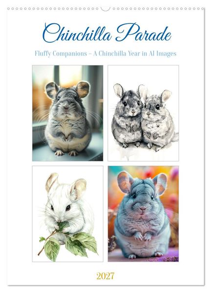 Chinchilla Parade (Wall Calendar 2027 DIN A2 portrait) CALVENDO 12 Month Wall Calendar