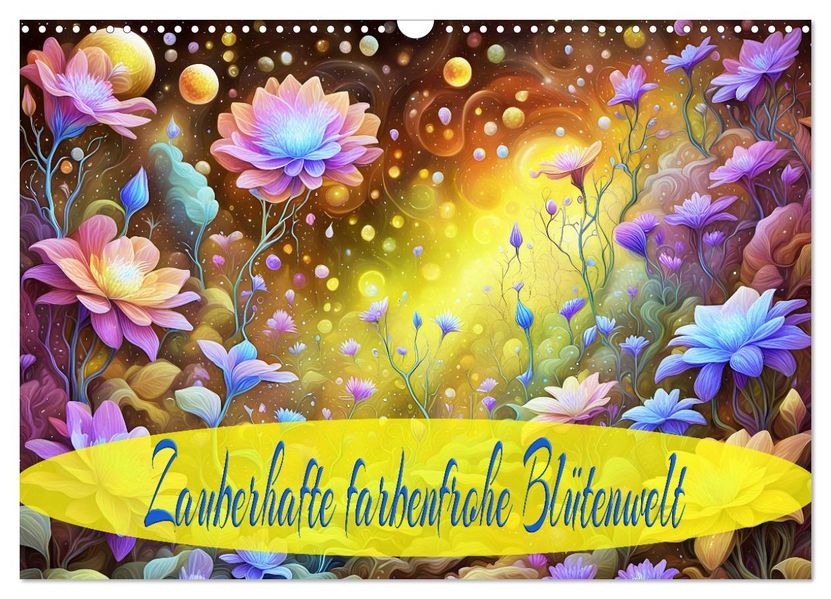 Zauberhafte farbenfrohe Blütenwelt (Wandkalender 2027 DIN A3 quer) CALVENDO Monatskalender