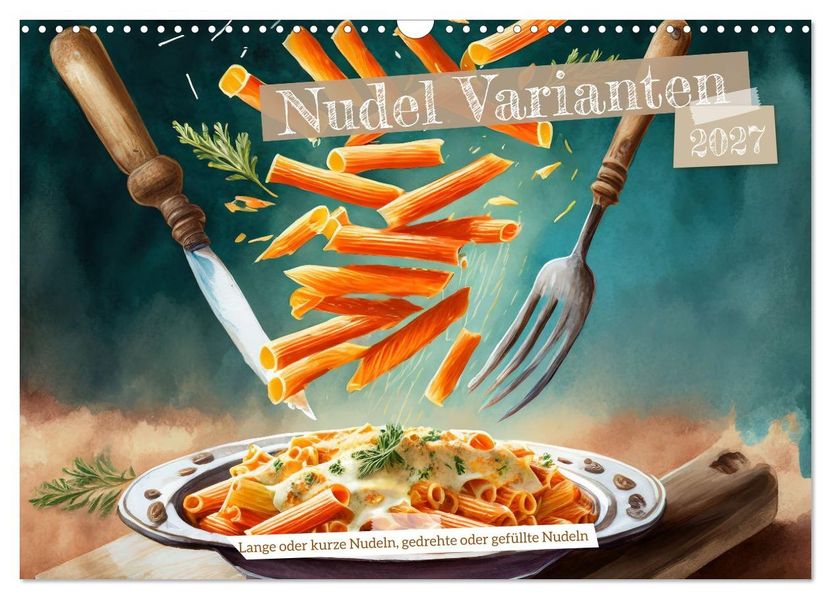 Nudel Varianten (Wandkalender 2027 DIN A3 quer) CALVENDO Monatskalender