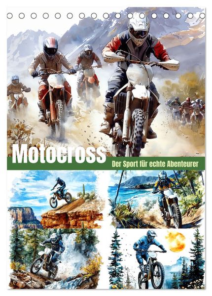 Motocross - Der Sport für echte Abenteurer (Tischkalender 2027 DIN A5 hoch) CALVENDO Monatskalender