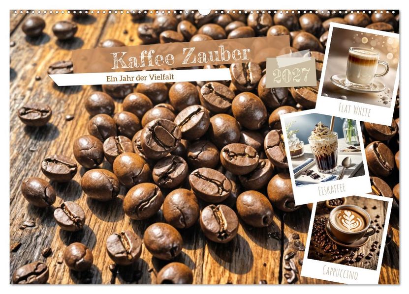 Kaffee Zauber - Ein Jahr der Vielfalt (Wandkalender 2027 DIN A2 quer) CALVENDO Monatskalender