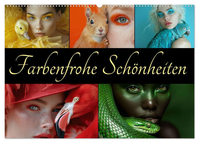 Farbenfrohe Schönheiten (Wandkalender 2027 DIN A2 quer) CALVENDO Monatskalender