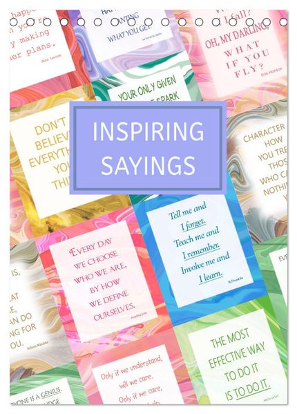 Inspiring sayings (Desk Calendar 2027 DIN A5 portrait) CALVENDO 12 Month DeskCalendar