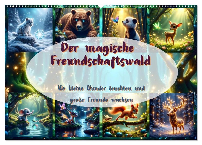 Der magische Freundschaftswald (Wandkalender 2027 DIN A2 quer) CALVENDO Monatskalender
