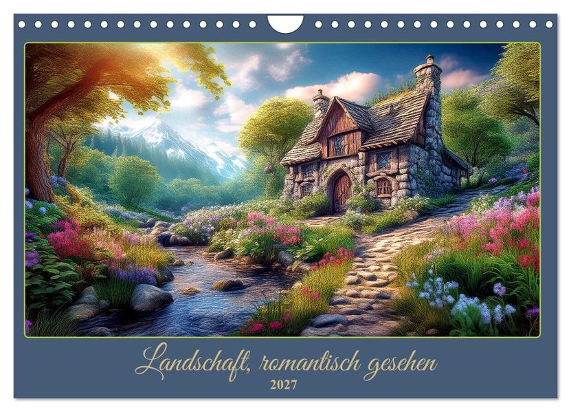 Landschaft romantisch gesehen (Wandkalender 2027 DIN A4 quer) CALVENDO Monatskalender