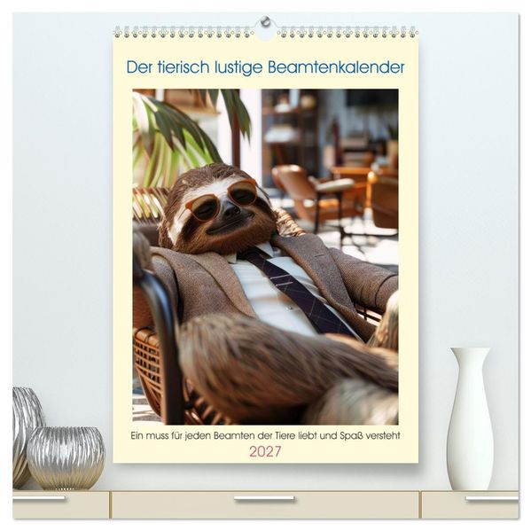Der tierisch lustige Beamtenkalender (hochwertiger Premium Wandkalender 2027 DIN A2 hoch) Kunstdruck in Hochglanz