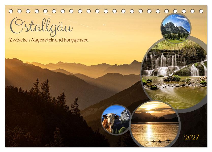 Ostallgäu - Zwischen Aggenstein und Forggensee (Tischkalender 2027 DIN A5 quer) CALVENDO Monatskalender