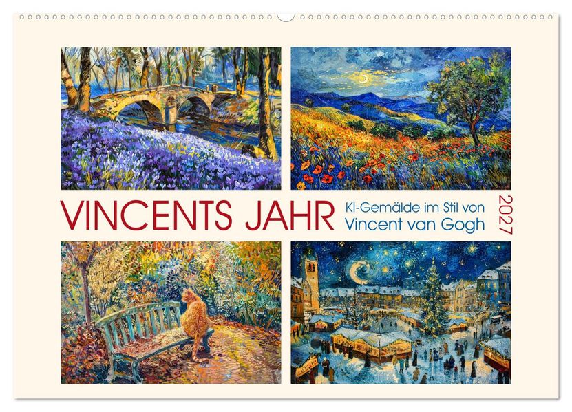 Vincents Jahr (Wandkalender 2027 DIN A2 quer) CALVENDO Monatskalender