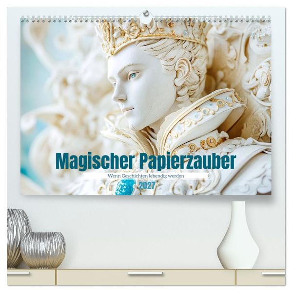 Magischer Papierzauber (hochwertiger Premium Wandkalender 2027 DIN A2 quer) Kunstdruck in Hochglanz