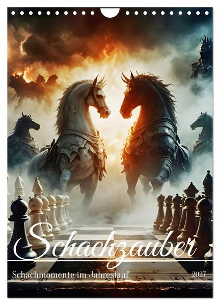 Schachzauber (Wandkalender 2027 DIN A4 hoch) CALVENDO Monatskalender