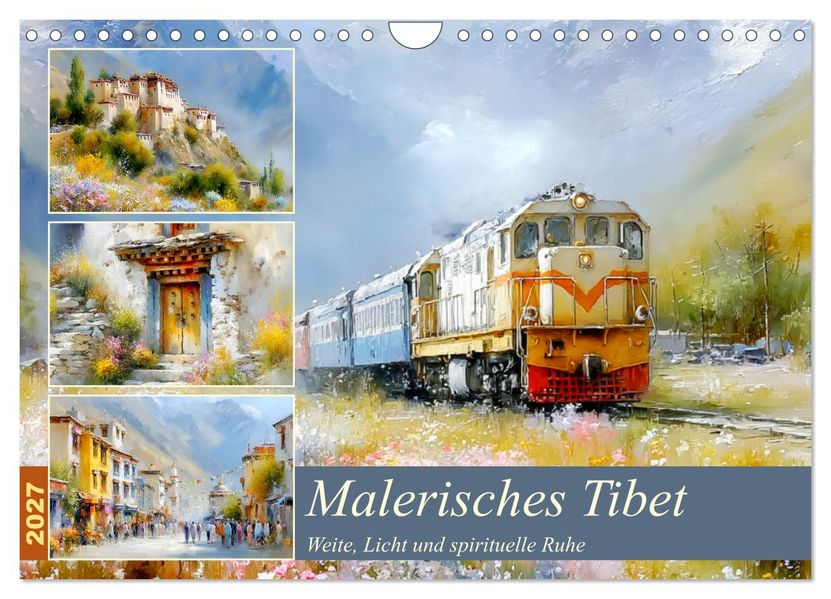 Malerisches Tibet. Weite Licht und spirituelle Ruhe (Wandkalender 2027 DIN A4 quer) CALVENDO Monatskalender