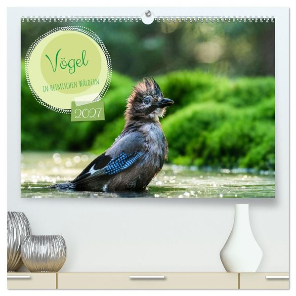 Vögel in heimischen Wäldern (hochwertiger Premium Wandkalender 2027 DIN A2 quer) Kunstdruck in Hochglanz