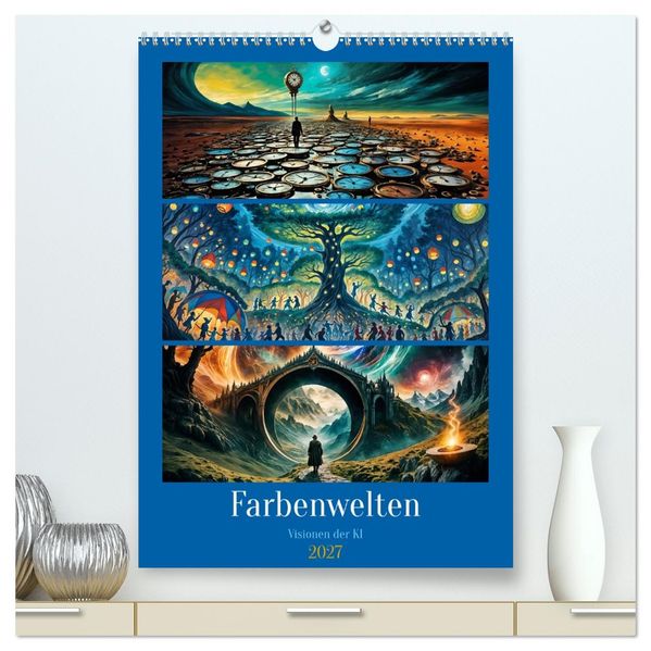 Farbenwelten (hochwertiger Premium Wandkalender 2027 DIN A2 hoch) Kunstdruck in Hochglanz