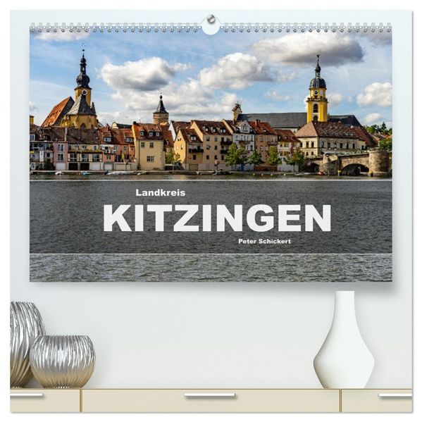 Landkreis Kitzingen (hochwertiger Premium Wandkalender 2027 DIN A2 quer) Kunstdruck in Hochglanz