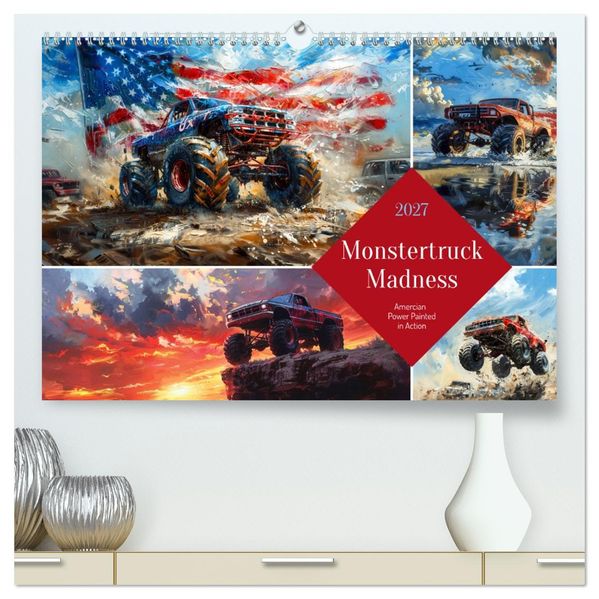 Monstertruck Madness (High Quality Premium Wall Calendar 2027 DIN A2 landscape)CALVENDO 12 Month Wall Calendar