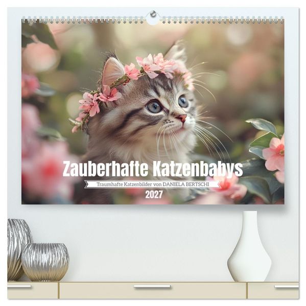 Zauberhafte Katzenbabys (hochwertiger Premium Wandkalender 2027 DIN A2 quer) Kunstdruck in Hochglanz