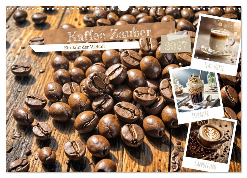 Kaffee Zauber - Ein Jahr der Vielfalt (Wandkalender 2027 DIN A3 quer) CALVENDO Monatskalender