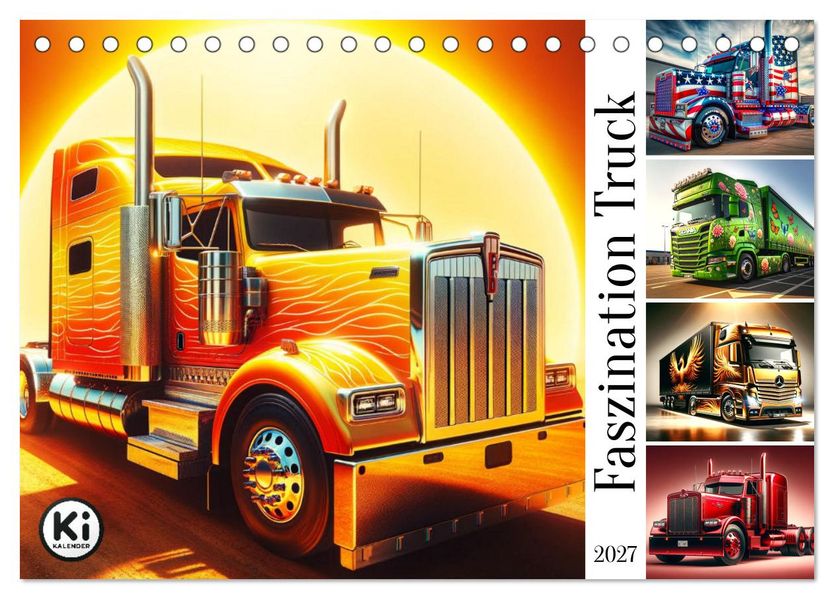 Faszination Truck: KI-Designs von Lack und Leistung (Tischkalender 2027 DIN A5 quer) CALVENDO Monatskalender
