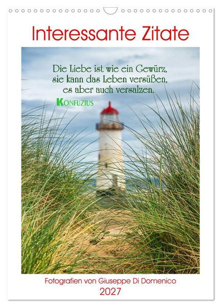 Interessante Zitate (Wandkalender 2027 DIN A3 hoch) CALVENDO Monatskalender