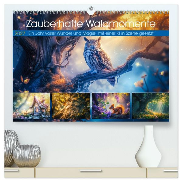 Zauberhafte Waldmomente (hochwertiger Premium Wandkalender 2027 DIN A2 quer) Kunstdruck in Hochglanz