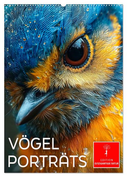 Vögel Porträts (Wandkalender 2027 DIN A2 hoch) CALVENDO Monatskalender