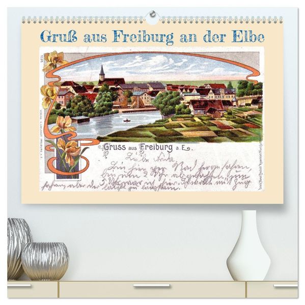 Gruß aus Freiburg an der Elbe (hochwertiger Premium Wandkalender 2027 DIN A2 quer) Kunstdruck in Hochglanz