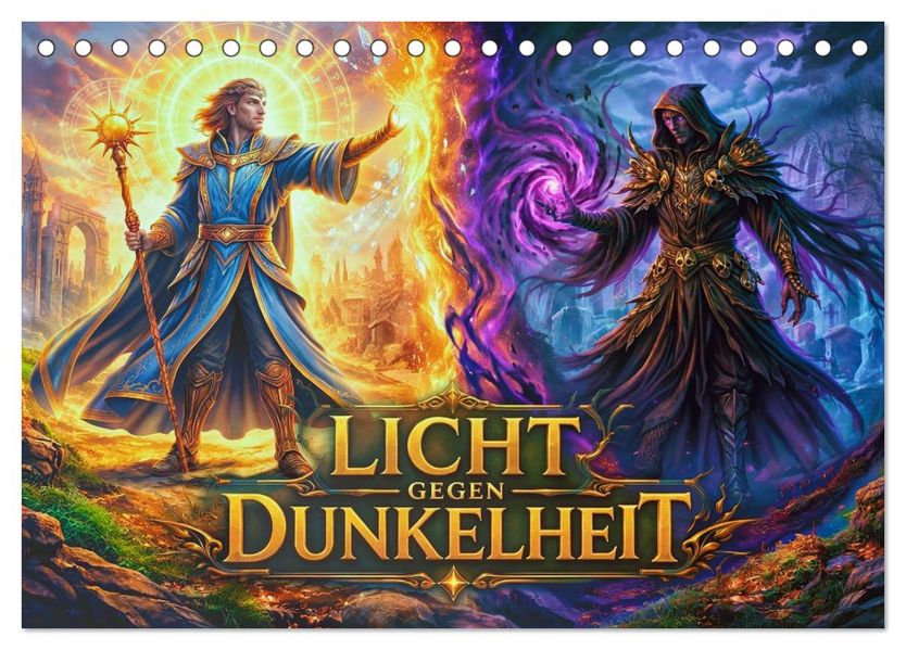 Licht gegen Dunkelheit (Tischkalender 2027 DIN A5 quer) CALVENDO Monatskalender
