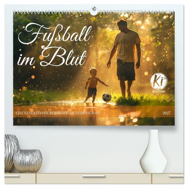 Fußball im Blut (hochwertiger Premium Wandkalender 2027 DIN A2 quer) Kunstdruck in Hochglanz