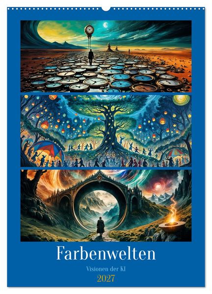 Farbenwelten (Wandkalender 2027 DIN A2 hoch) CALVENDO Monatskalender