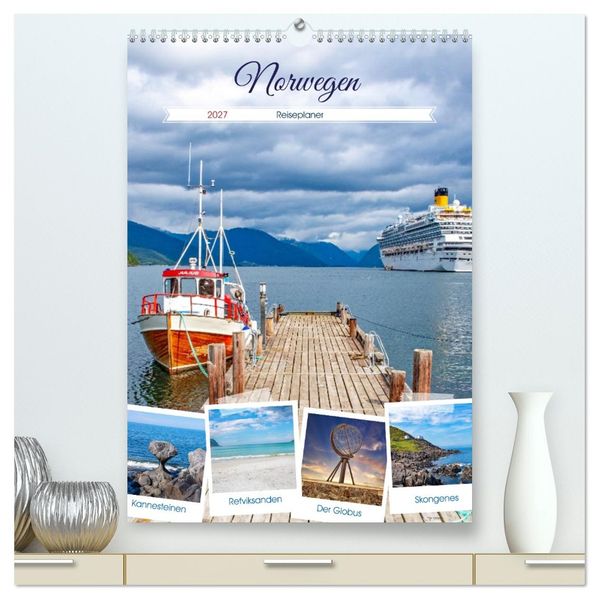 Norwegen - Reiseplaner (hochwertiger Premium Wandkalender 2027 DIN A2 hoch) Kunstdruck in Hochglanz