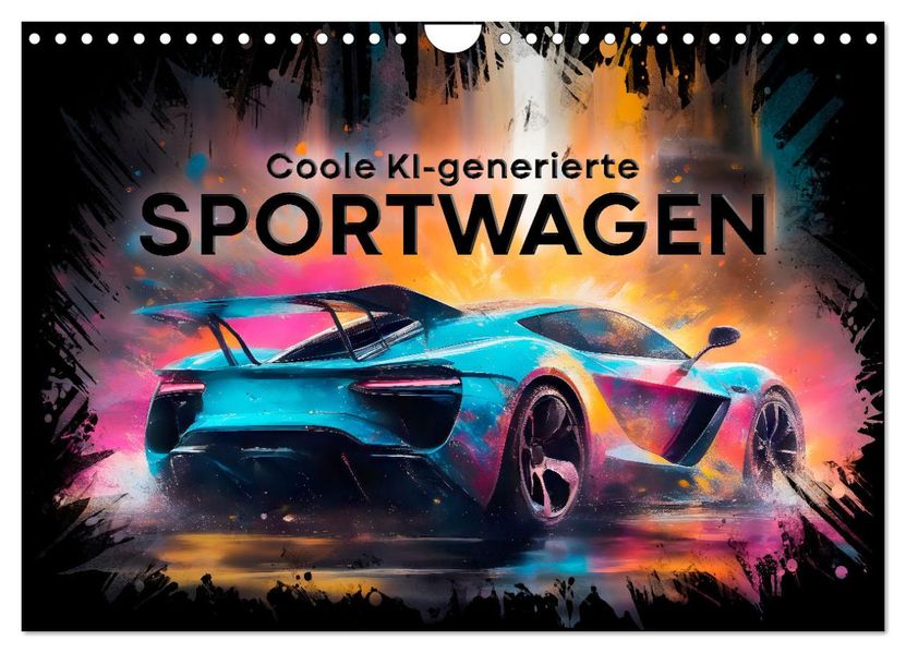 Coole KI-generierte SPORTWAGEN (Wandkalender 2027 DIN A4 quer) CALVENDO Monatskalender