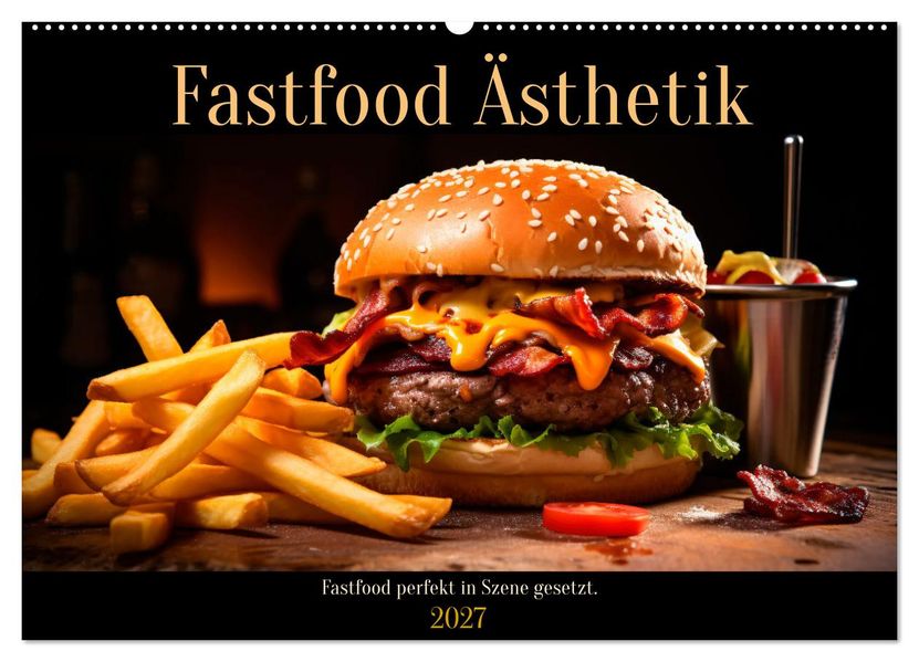 Fastfood Ästhetik (Wandkalender 2027 DIN A2 quer) CALVENDO Monatskalender