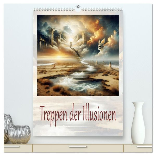 Treppen der Illusionen (hochwertiger Premium Wandkalender 2027 DIN A2 hoch) Kunstdruck in Hochglanz