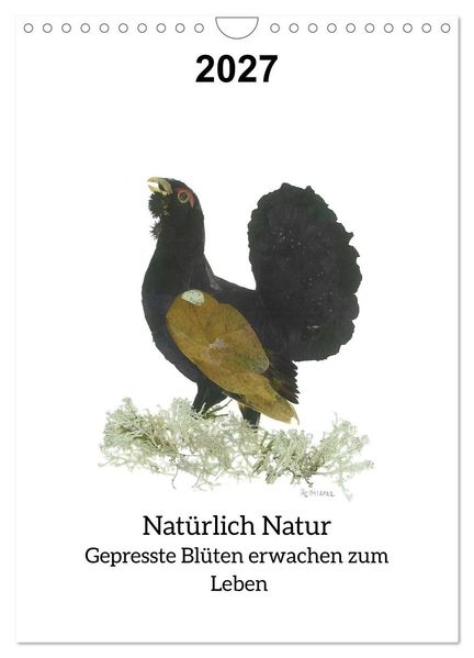 Natürlich Natur - Gepresste Blüten erwachen zum Leben (Wandkalender 2027 DIN A4 hoch) CALVENDO Monatskalender