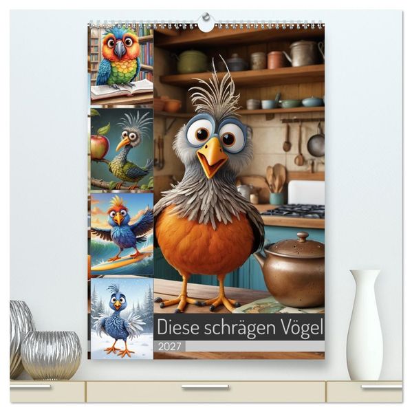 Diese schrägen Vögel (hochwertiger Premium Wandkalender 2027 DIN A2 hoch) Kunstdruck in Hochglanz