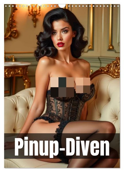 Pinup-Diven (Wandkalender 2027 DIN A3 hoch) CALVENDO Monatskalender