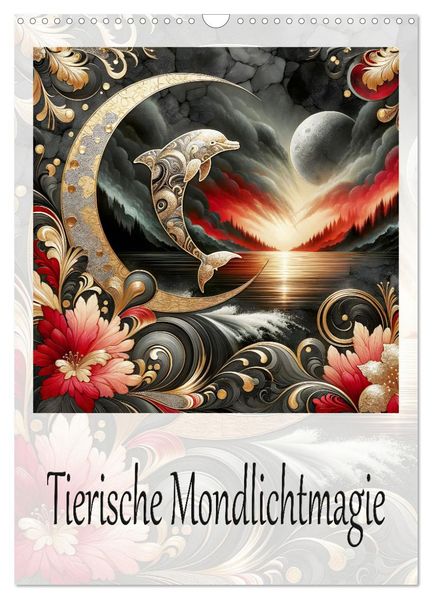 Tierische Mondlichtmagie (Wandkalender 2027 DIN A3 hoch) CALVENDO Monatskalender