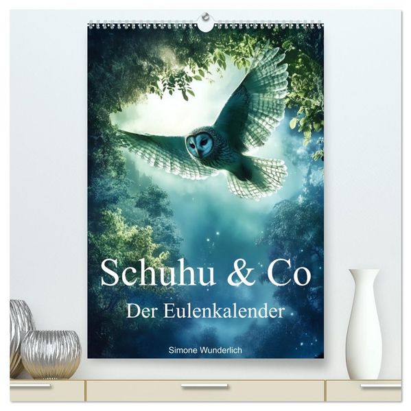 Schuhu & Co - Der Eulenkalender (hochwertiger Premium Wandkalender 2027 DIN A2 hoch) Kunstdruck in Hochglanz