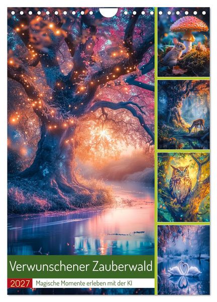 Verwunschener Zauberwald (Wandkalender 2027 DIN A4 hoch) CALVENDO Monatskalender