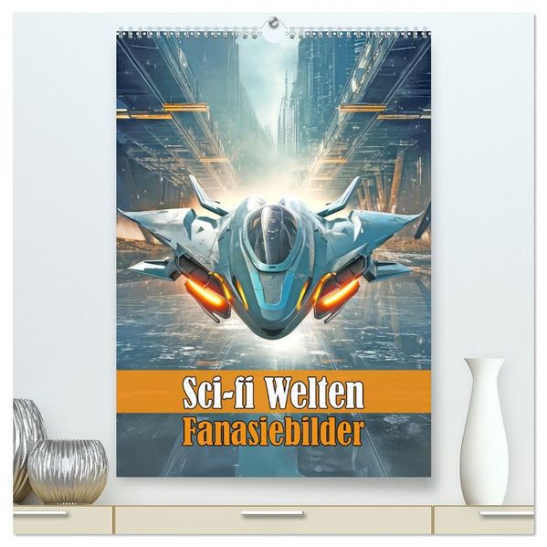 Sci-fi Welten - Fantasiebilder (hochwertiger Premium Wandkalender 2027 DIN A2 hoch) Kunstdruck in Hochglanz