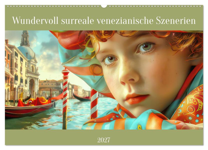 Wundervoll surreale venezianische Szenerien (Wandkalender 2027 DIN A2 quer) CALVENDO Monatskalender
