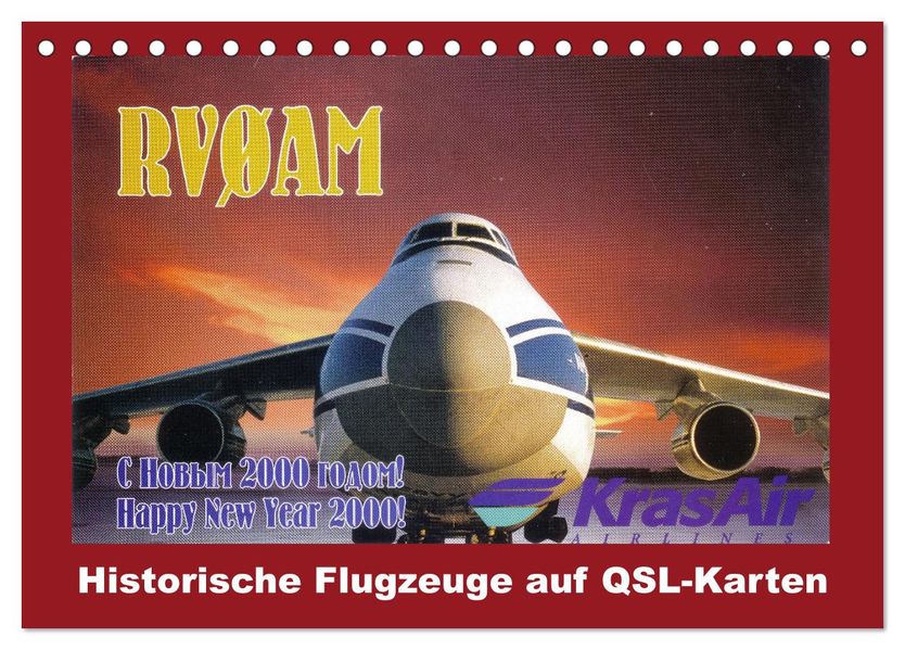 Historische Flugzeuge auf QSL-Karten (Tischkalender 2027 DIN A5 quer) CALVENDO Monatskalender